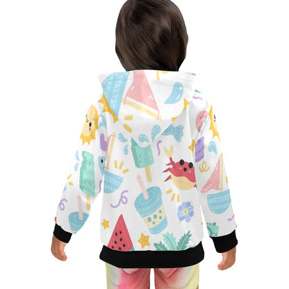 Summer Fun - Junior Girls Zip Up Hoodie