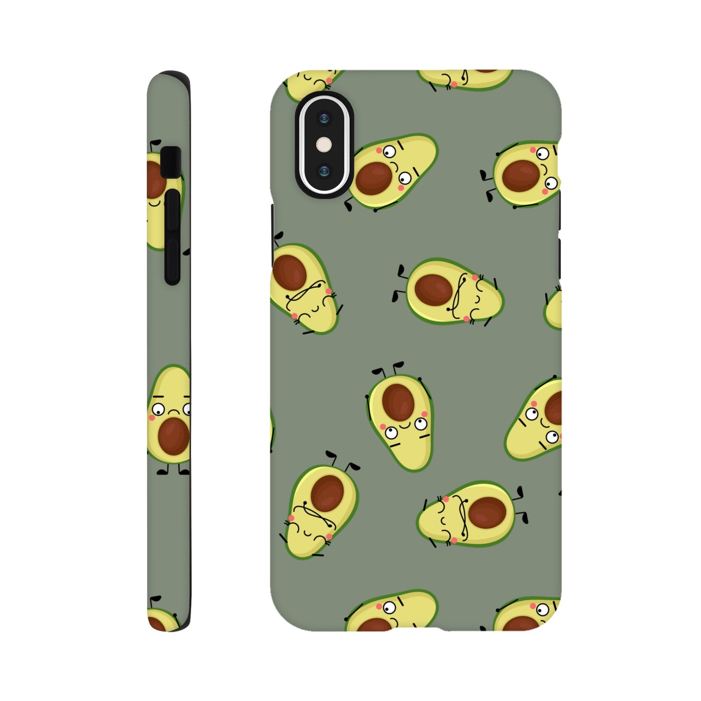 Avocado Characters - Phone Tough Case iPhone X Phone Case food Globally Fulfilled