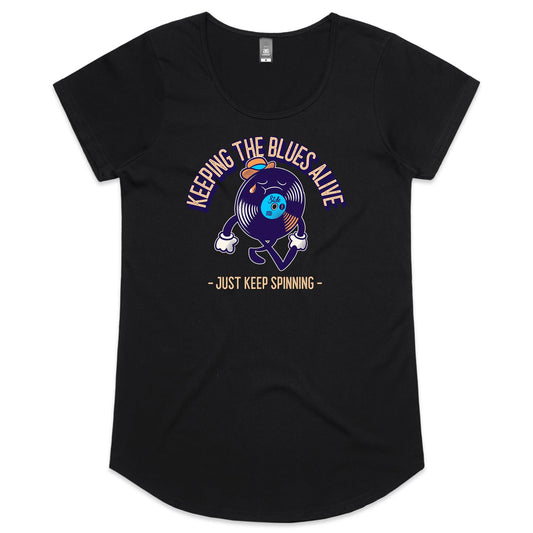 Keeping The Blues Alive - Womens Scoop Neck T-Shirt