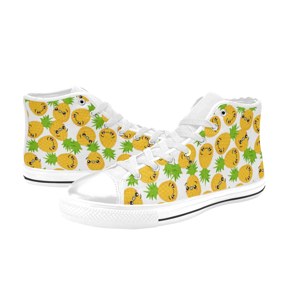 Cool Pineapples - Men's High Top Canvas Shoes