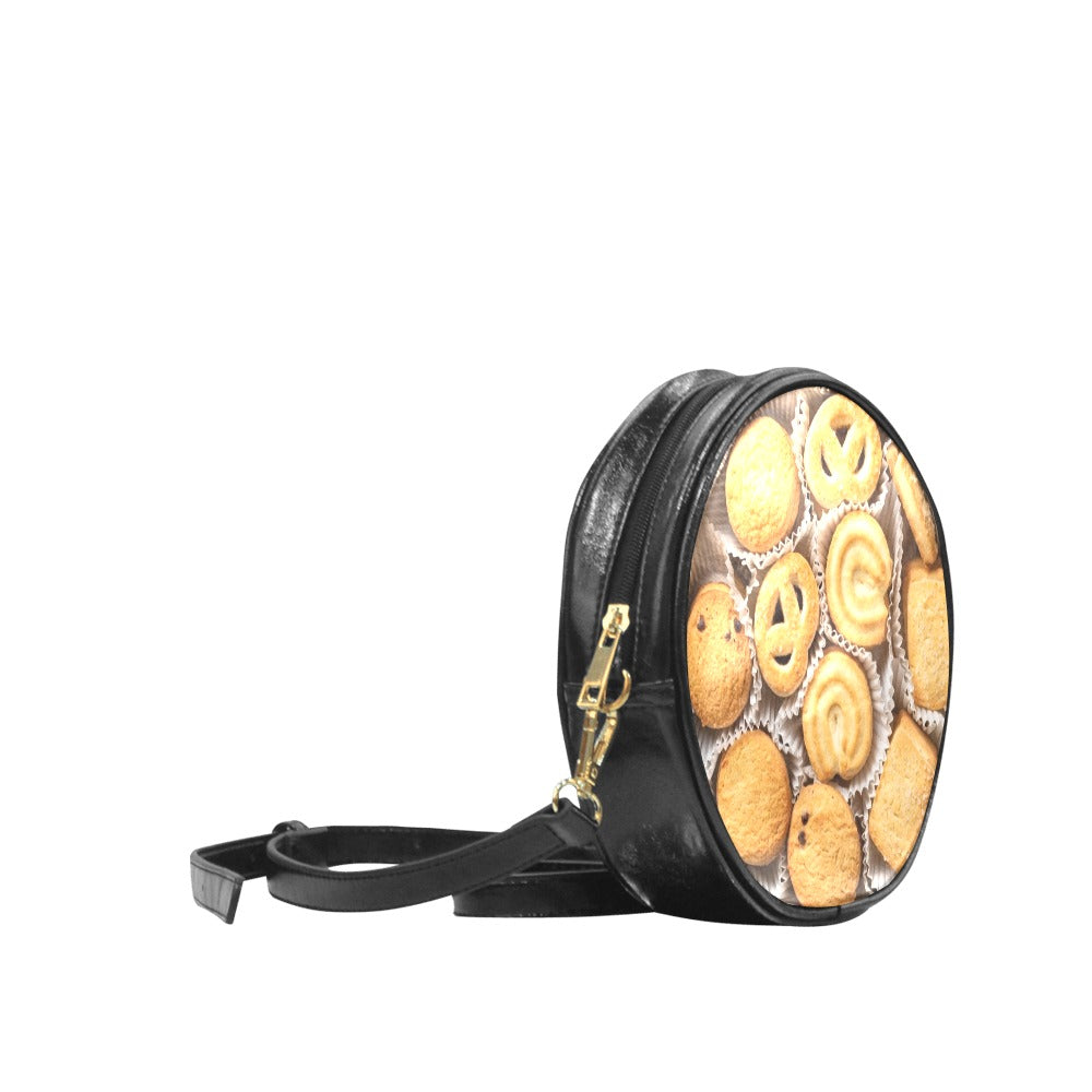 Biscuit Tin / Cookie Tin - Round Sling Bag Round Sling Bag Food Printed Offshore