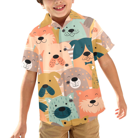 Lots Of Dogs - Junior Boys Hawaiian Shirt