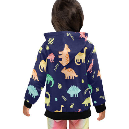 Dinosaurs - Junior Girls Zip Up Hoodie