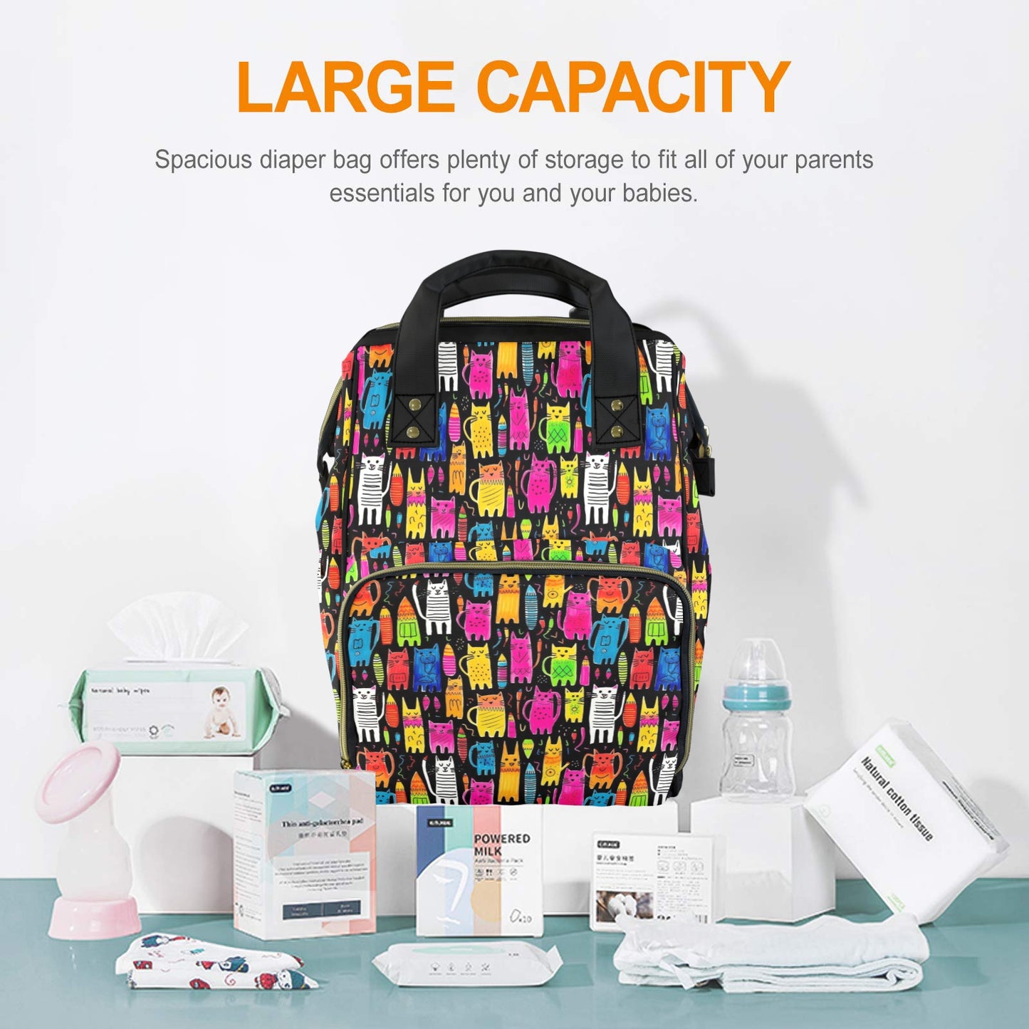 Colourful Cats - Multifunction Backpack