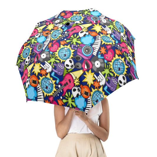Sticker Music - Semi-Automatic Foldable Umbrella Semi-Automatic Foldable Umbrella
