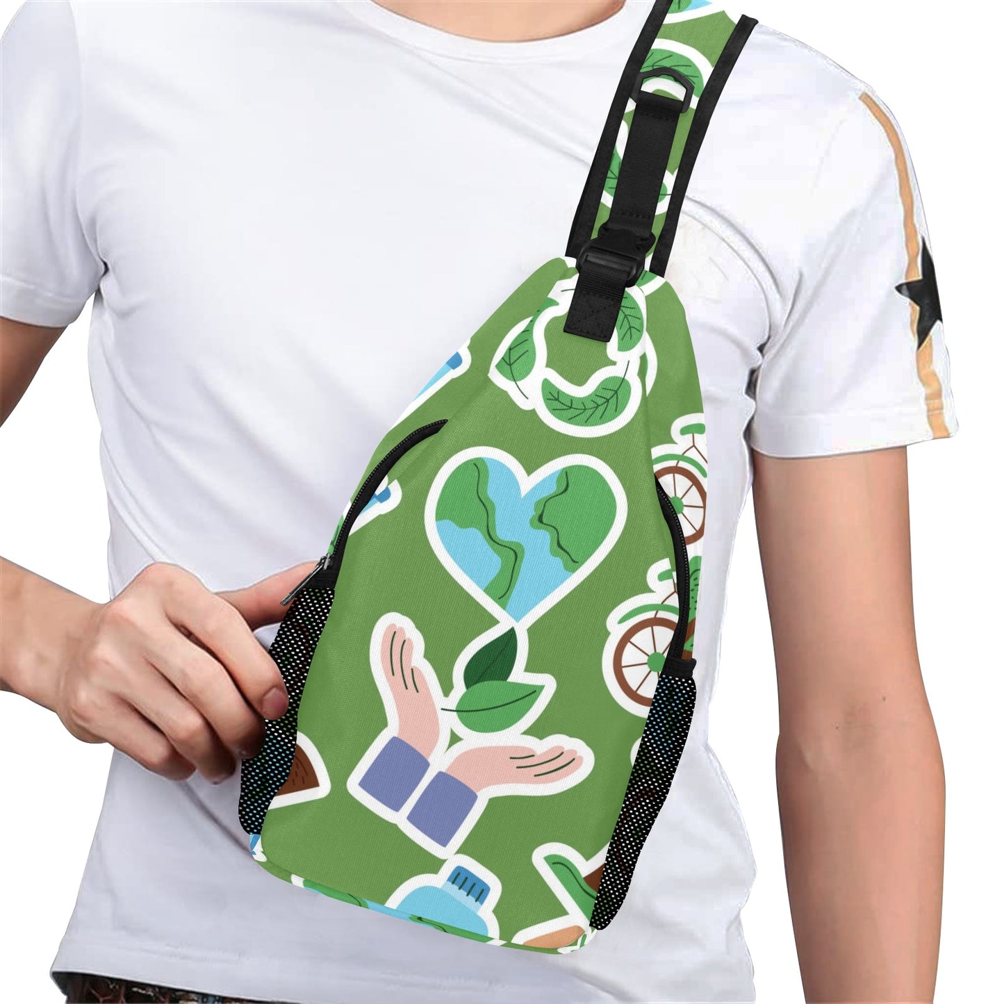 Earth Stickers - Cross-Body Chest Bag Cross-Body Chest Bag