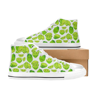 Cute Limes - Men's High Top Canvas Shoes