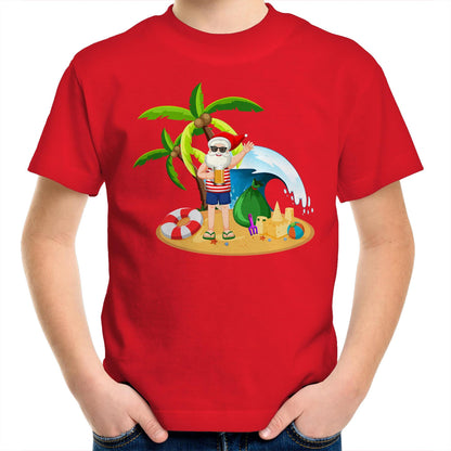 Summer Surf Santa - Kids Youth T-Shirt