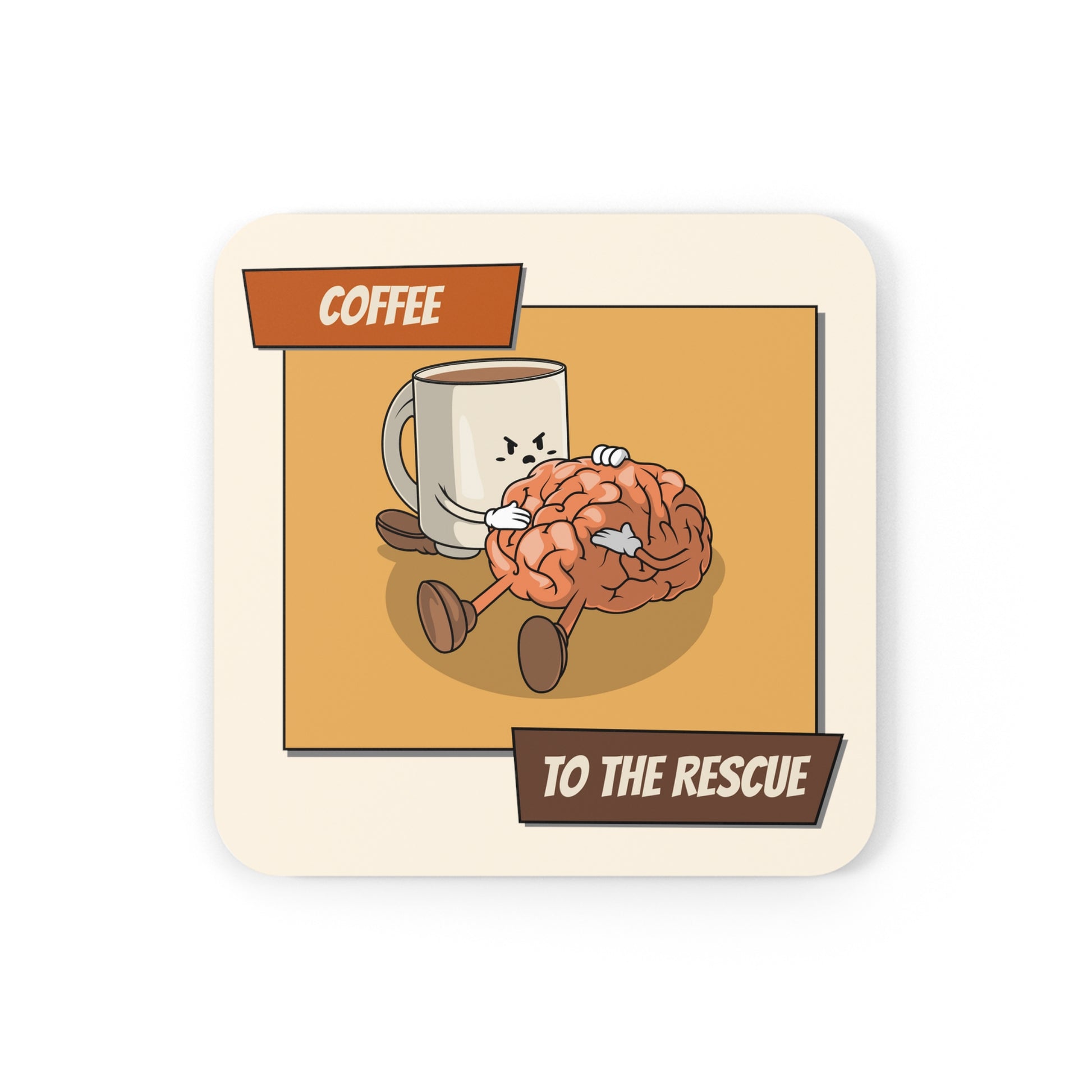 Coffee To The Rescue - Corkwood Coaster Set Coaster