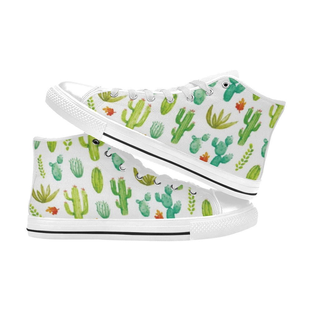 Cactus - Women's High Top Canvas Shoes