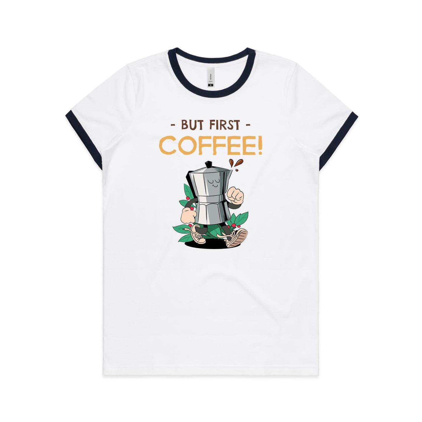 But First, Coffee - Women's Ringer Tee