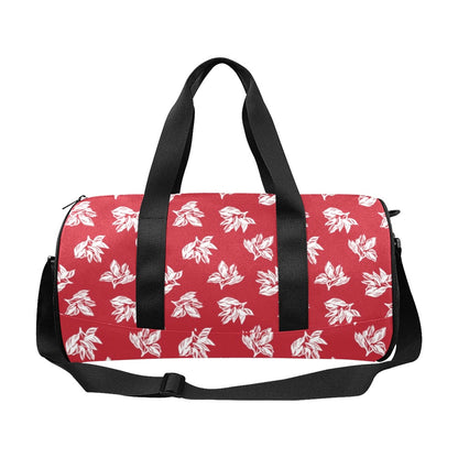 Red Retro Foliage, Hawaiian Flower - Duffle Bag