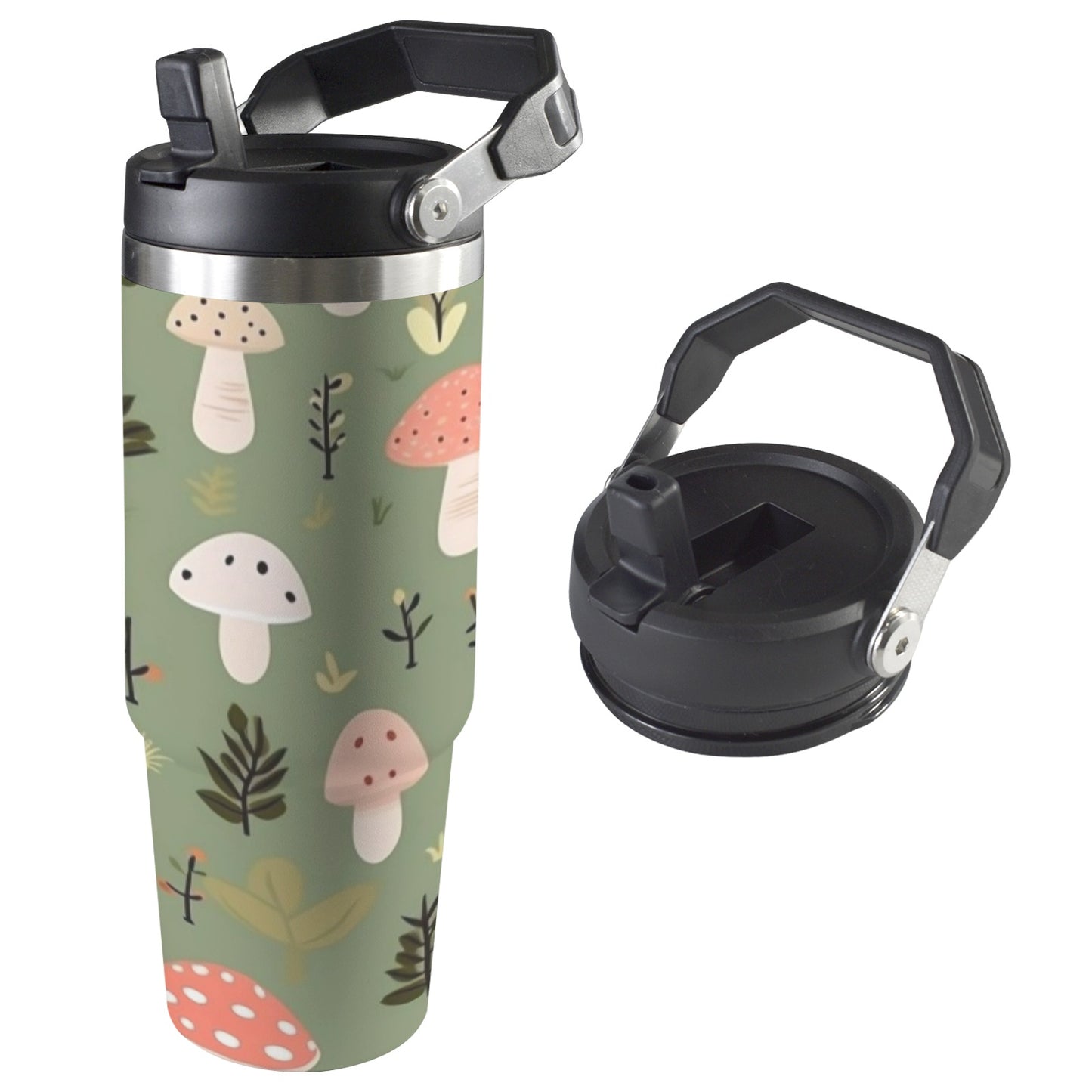 Toadstools - 30oz Tumbler with Top Handle