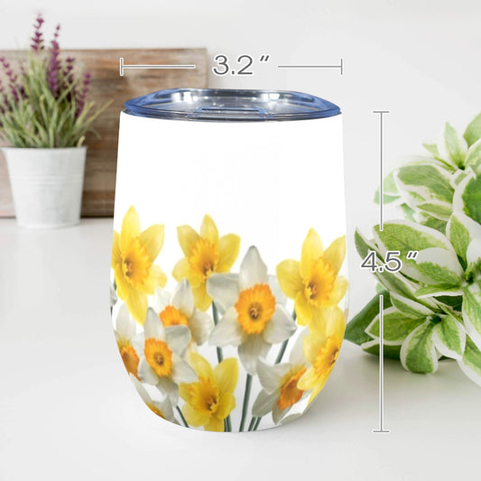 Daffodils - 12oz Wine Tumbler