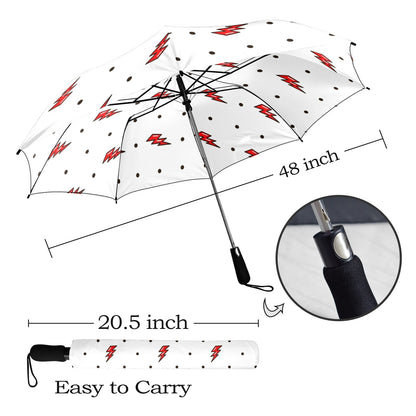 Red Lightning - Semi-Automatic Foldable Umbrella