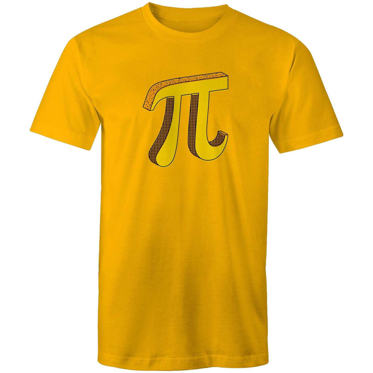 Pi - Mens T-Shirt Gold Mens T-shirt Printed In Australia Science