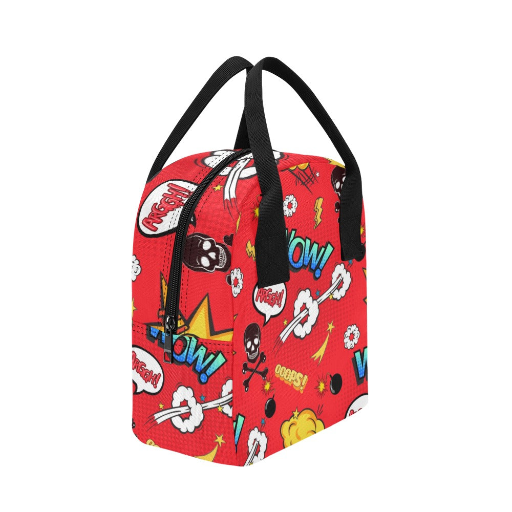 Comic Book Red - Lunch Bag Lunch Bag comic Printed Offshore