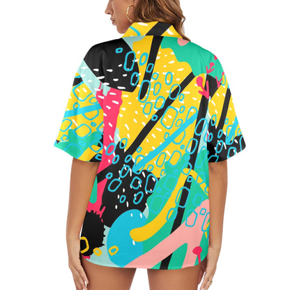 Bright And Colourful - Womens Hawaiian Shirt