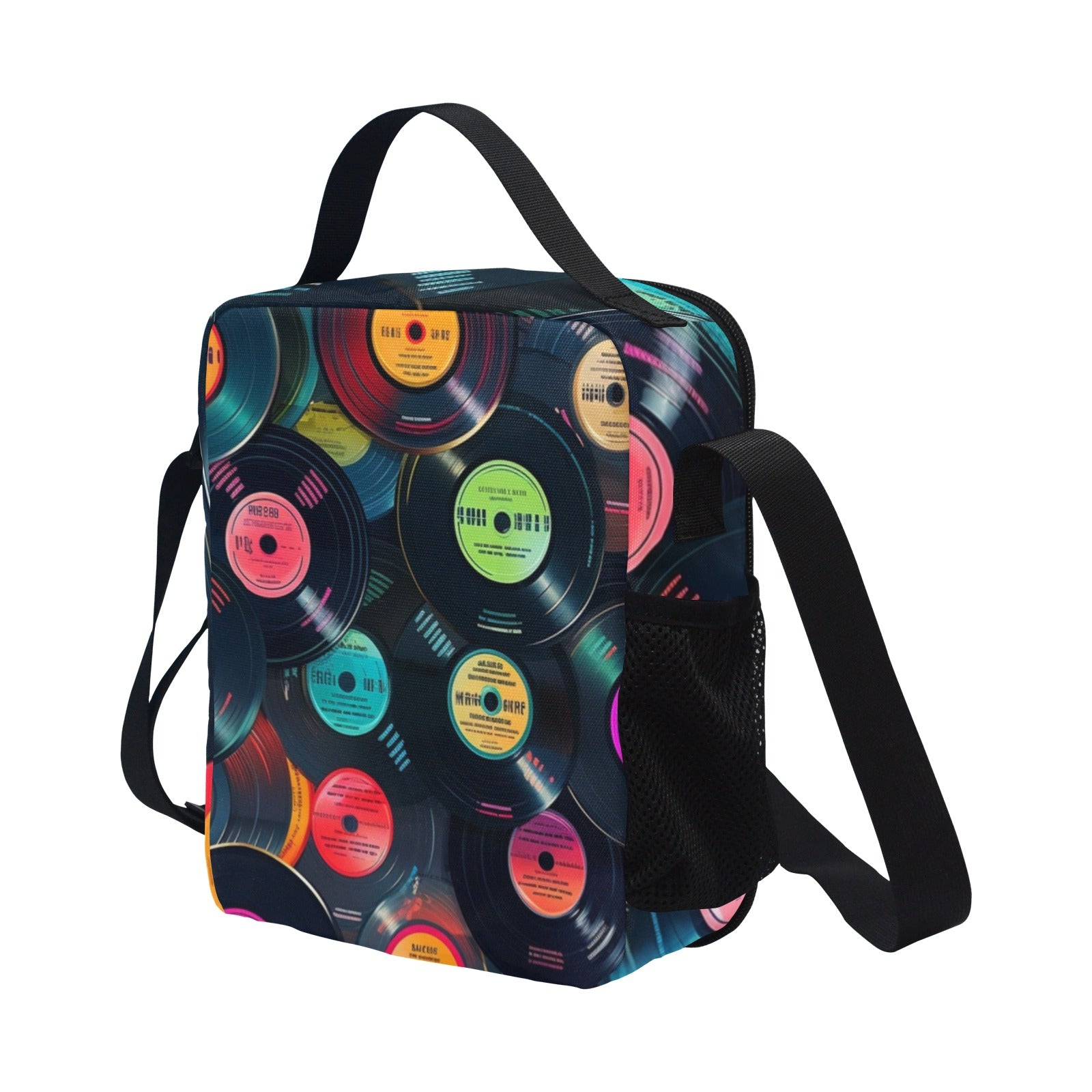 Retro Vinyl Records - Crossbody Lunch Bag for Kids Kids Crossbody Lunch Bag