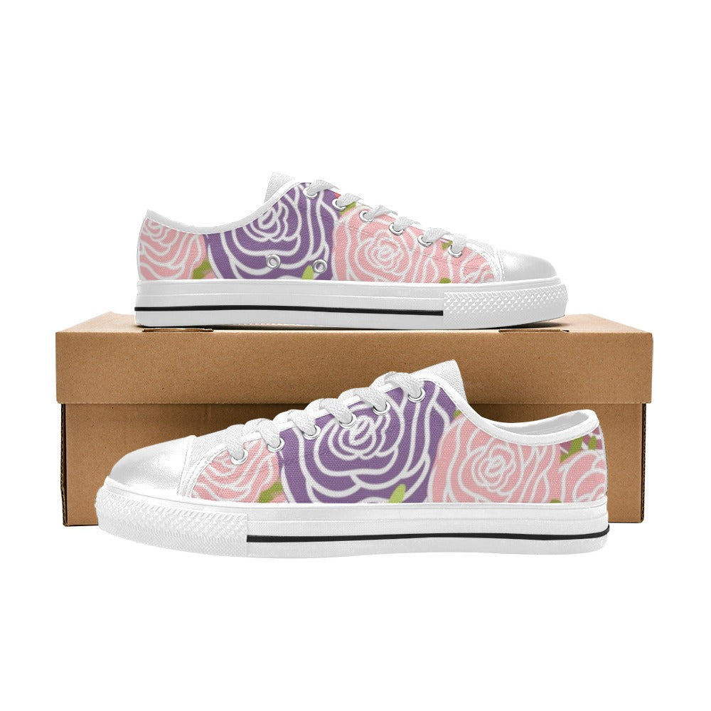 Abstract Roses - Women's Classic Canvas Shoes