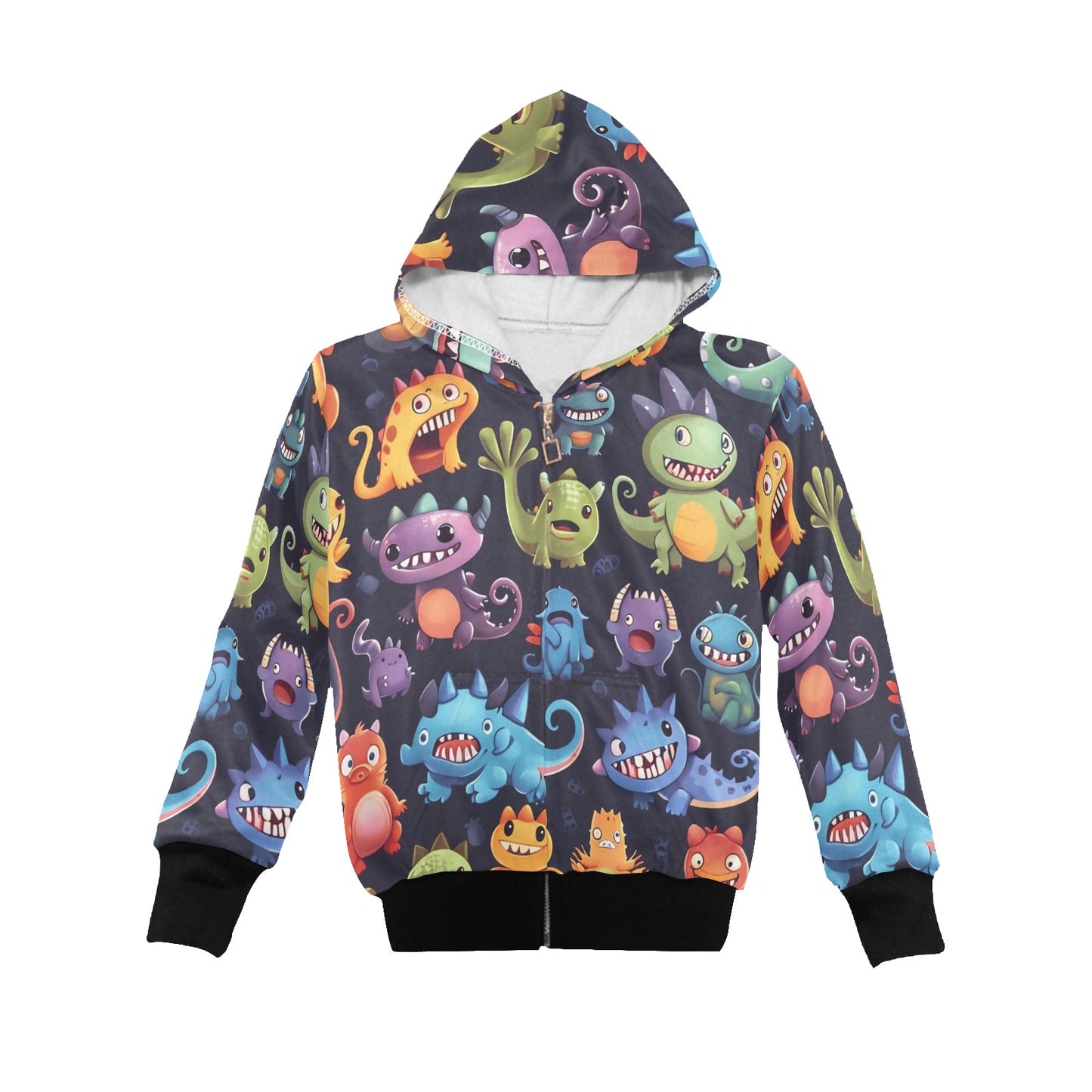 Monster Mania - Junior Boys Zip Up Hoodie