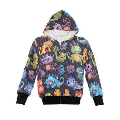 Monster Mania - Junior Boys Zip Up Hoodie