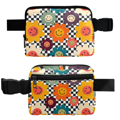 Happy Retro Flowers - Belt Bag