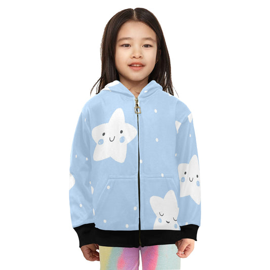 Happy Stars - Junior Girls Zip Up Hoodie