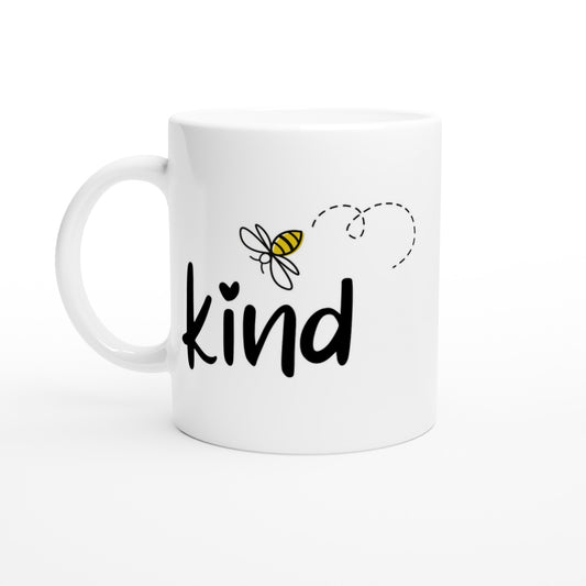 Bee Kind - White 11oz Ceramic Mug Default Title White 11oz Mug Positivity