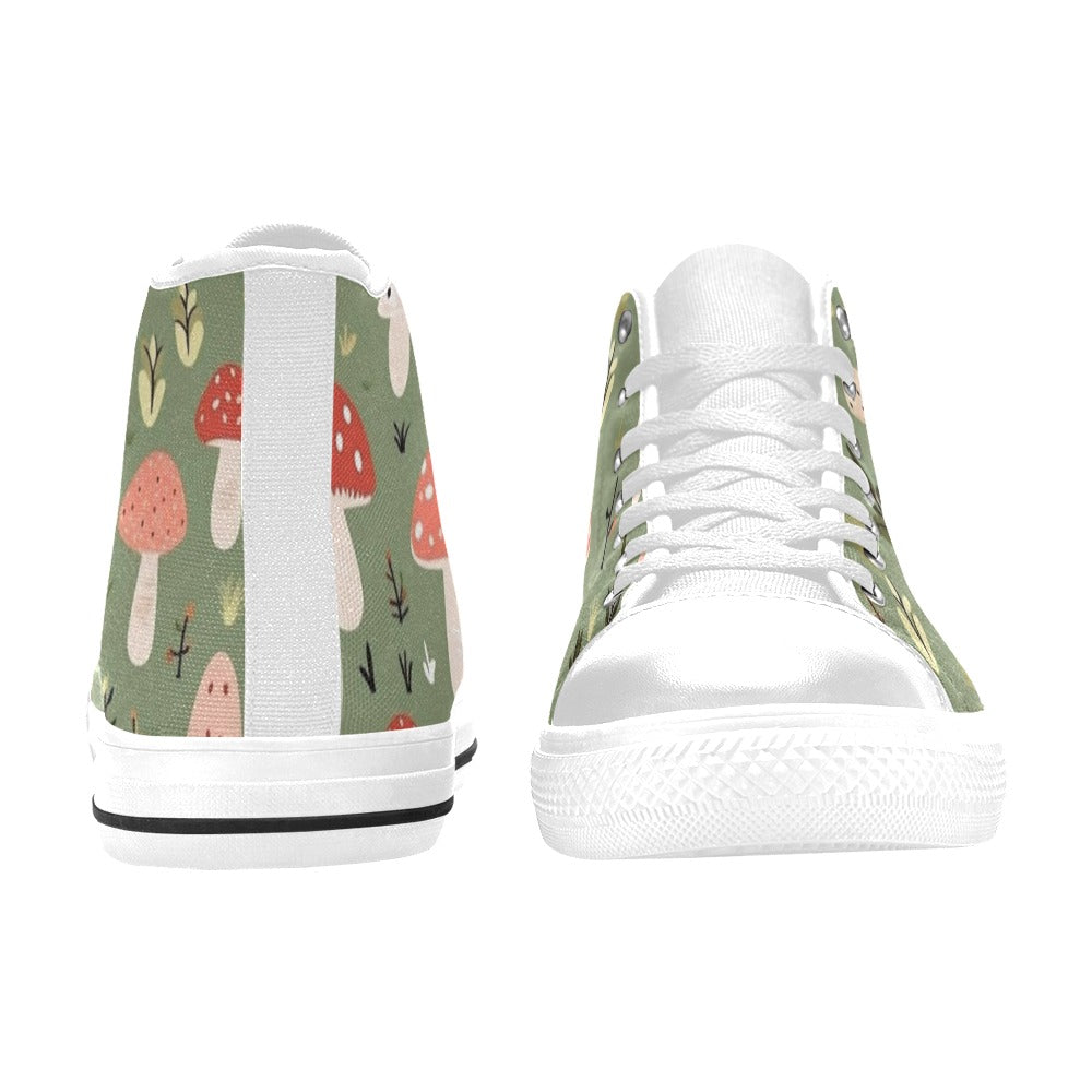 Toadstools - Women's High Top Canvas Shoes