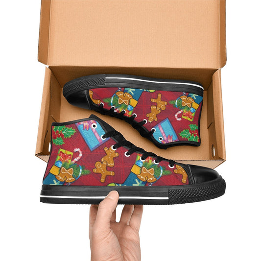 Christmas - Men's High Top Canvas Shoes