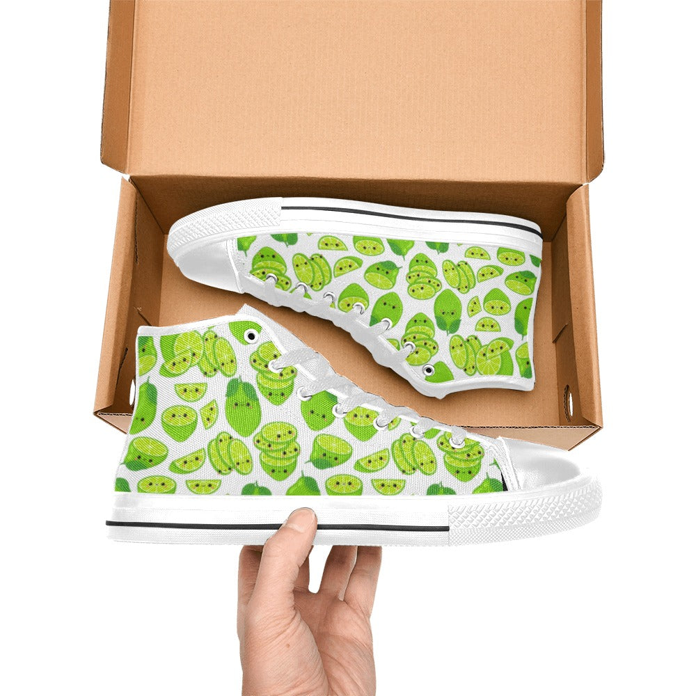 Cute Limes - Men's High Top Canvas Shoes