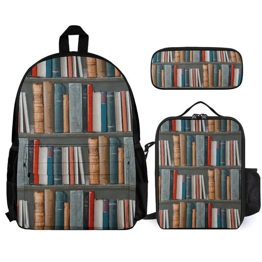 Books - School Backpack Three Piece Set