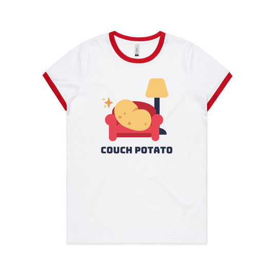 Couch Potato - Women's Ringer Tee