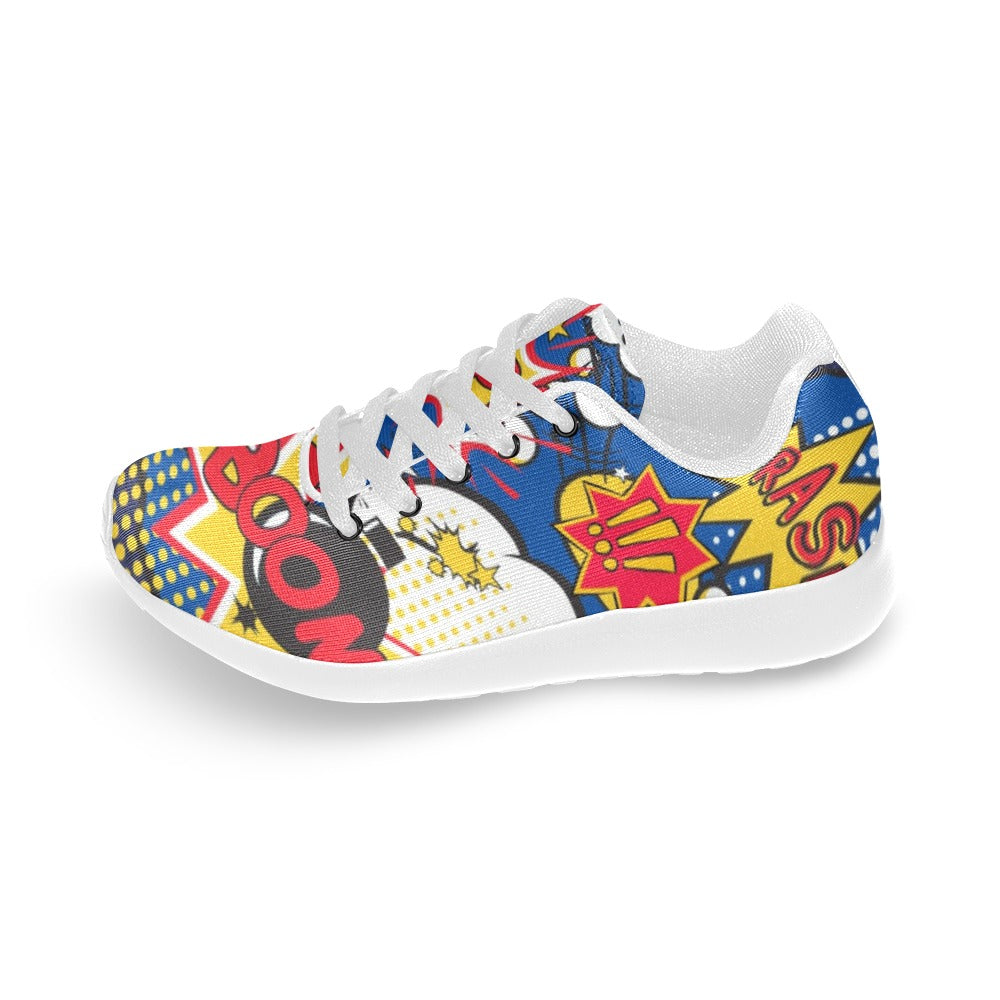 Blue Comic Book - Kids Sneakers