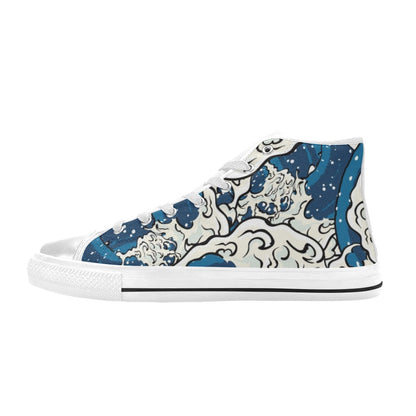 Waves - Men's High Top Canvas Shoes Mens Classic High Top Canvas Shoes Printed Offshore