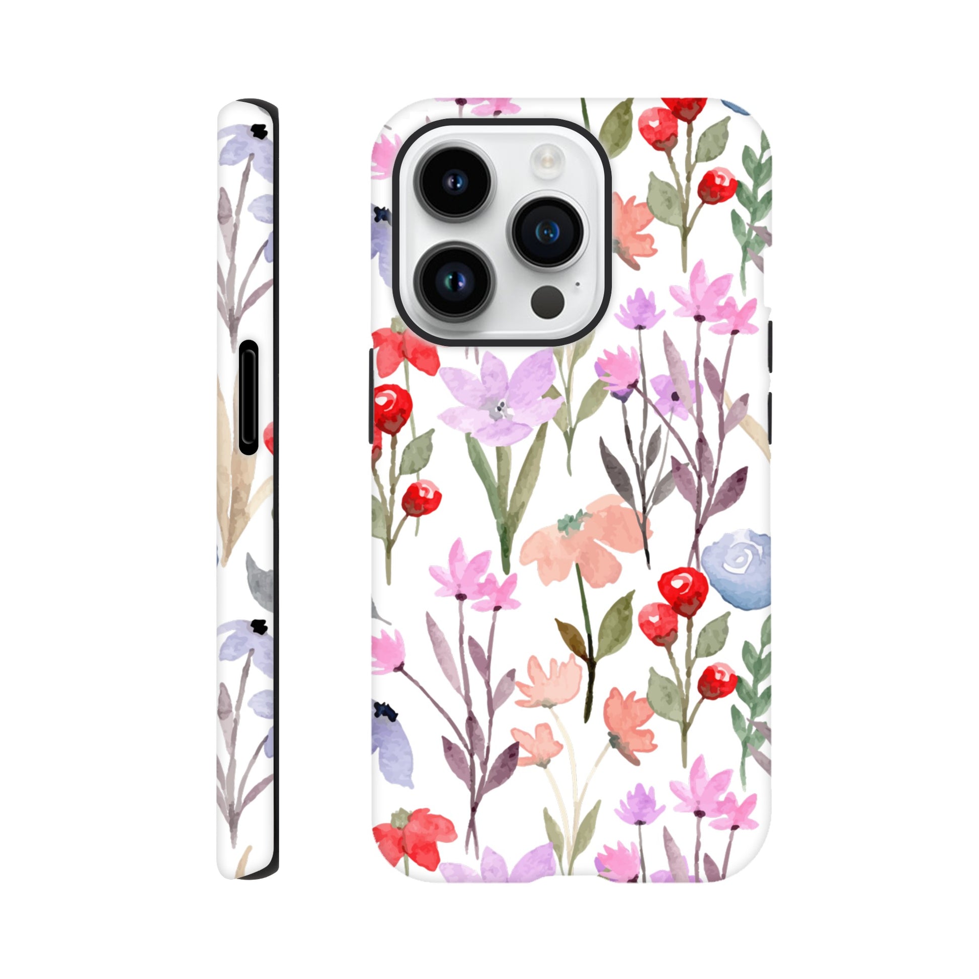 Watercolour Flowers - Phone Tough Case iPhone 14 Pro Phone Case Globally Fulfilled Plants