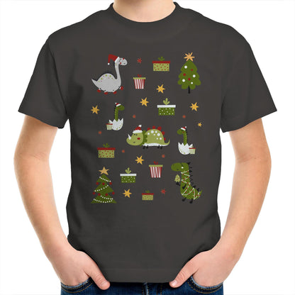 Cute Dinosaur Christmas - Kids Youth T-Shirt