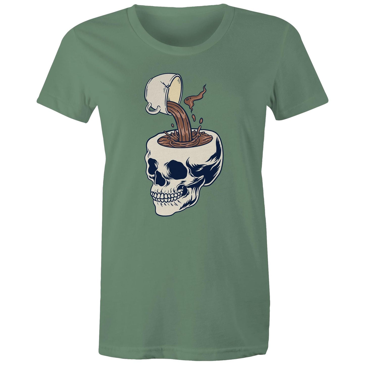 Coffee Skull - Womens T-shirt