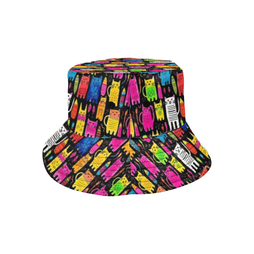 Colourful Cats - Womens Bucket Hat