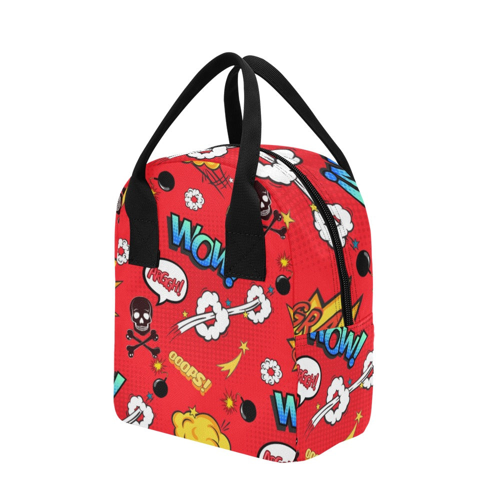 Comic Book Red - Lunch Bag Lunch Bag comic Printed Offshore