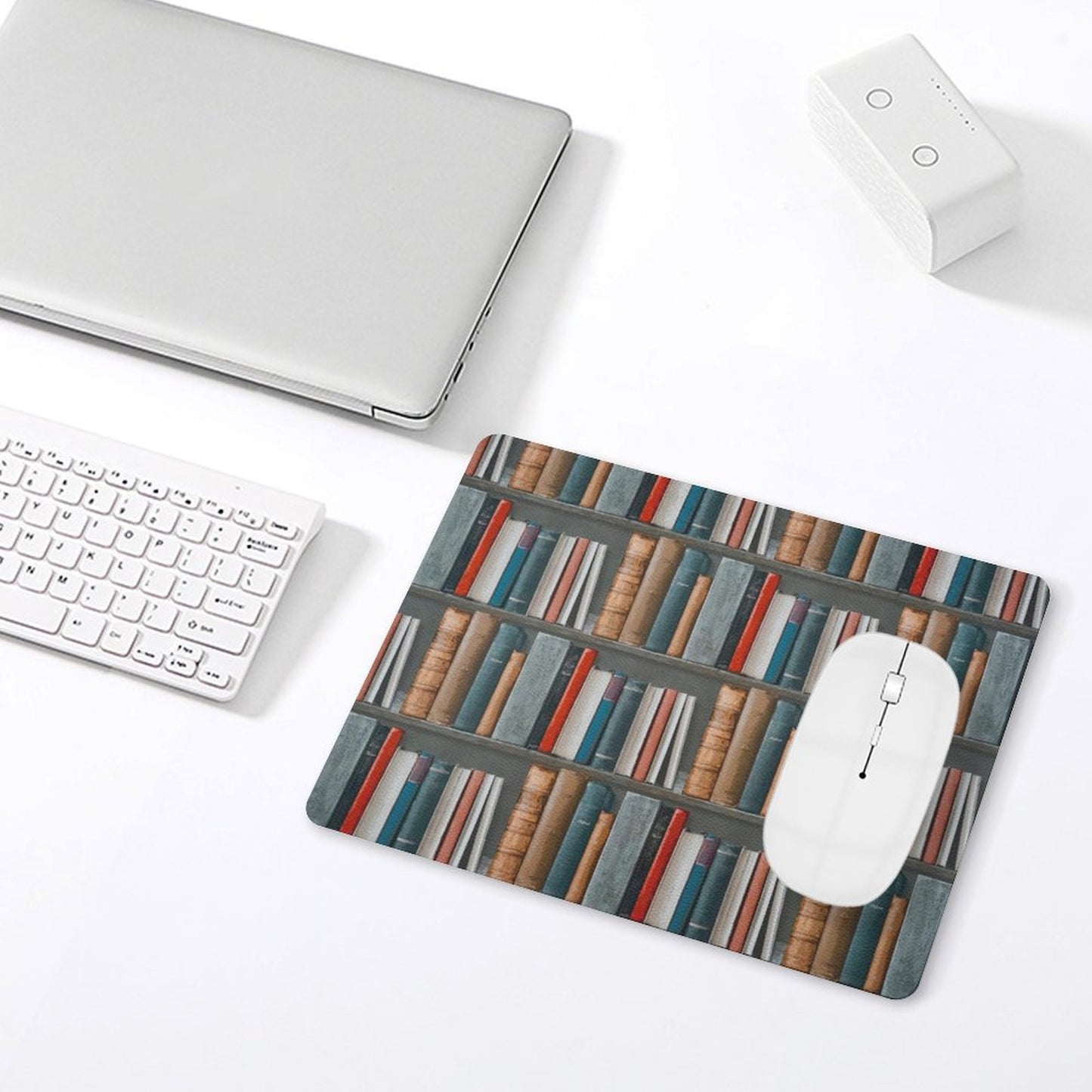 Books - Leather Mouse Pad