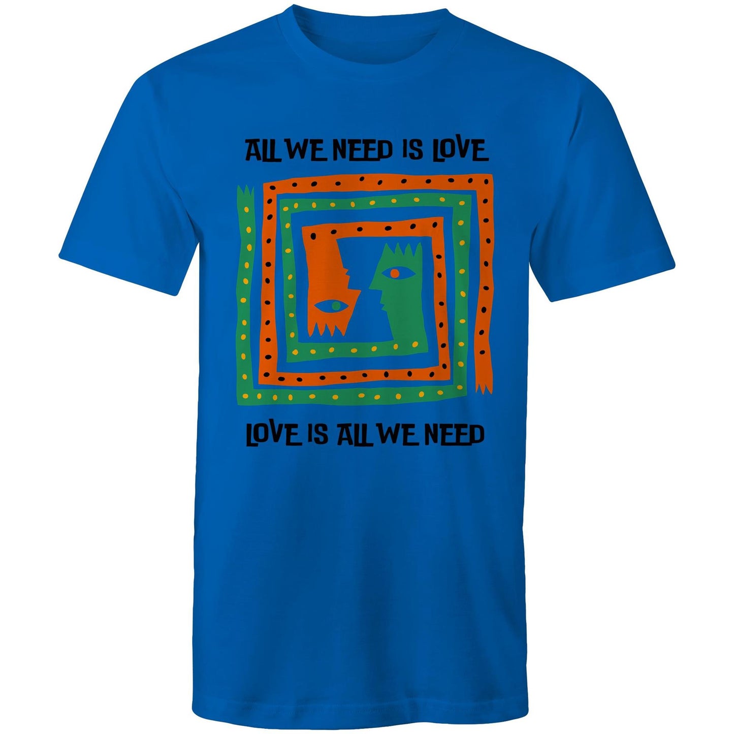 All We Need Is Love - Mens T-Shirt Bright Royal Mens T-shirt