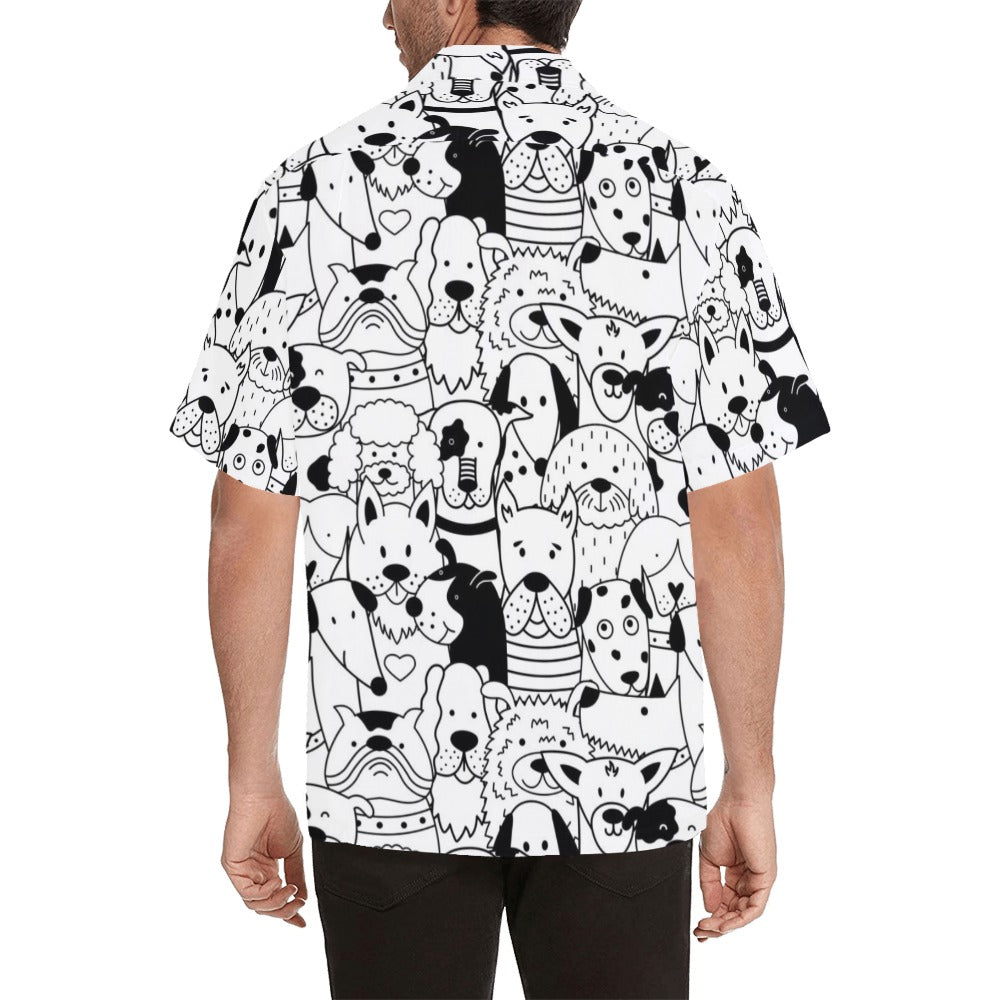 Black And White Dogs - Hawaiian Shirt  T58)