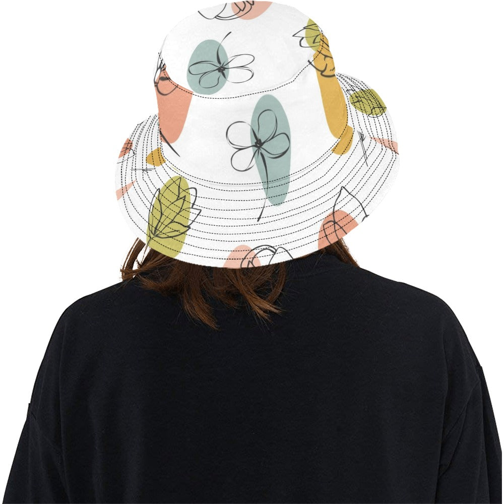 Flower Lines - Womens Bucket Hat