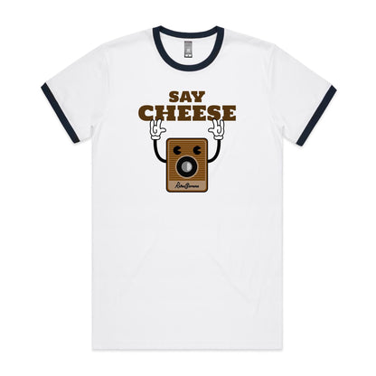 Say Cheese, Retro Camera - Staple Ringer Tee