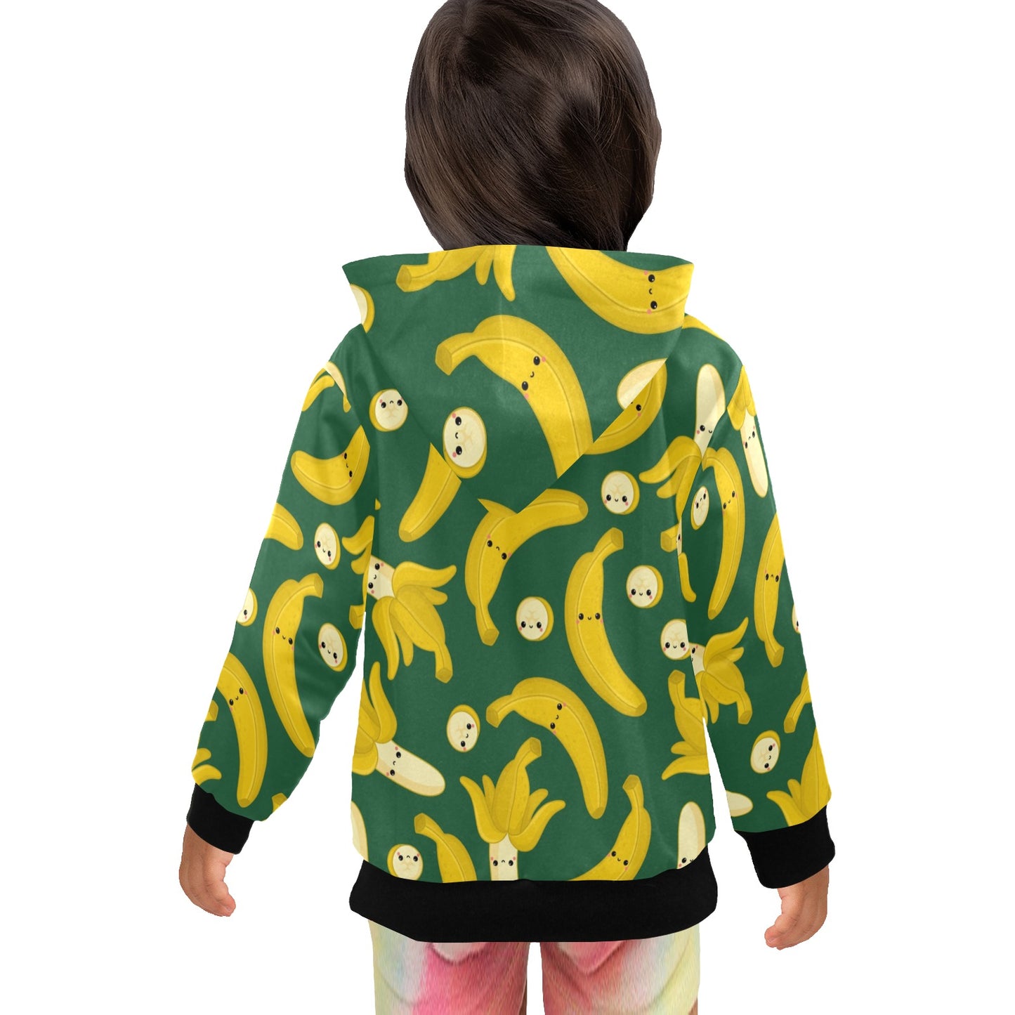 Happy Bananas - Junior Girls Zip Up Hoodie