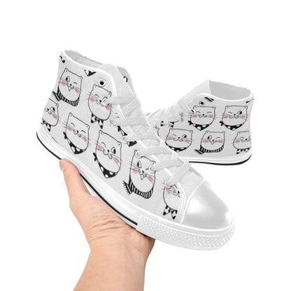 Cats With Scarves - Women's High Top Canvas Shoes