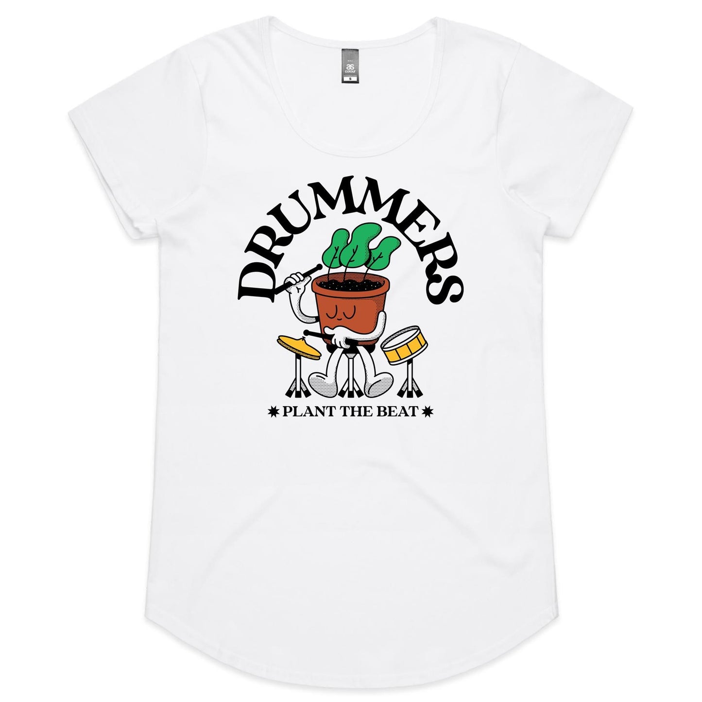 Drummers Plant The Beat - Womens Scoop Neck T-Shirt