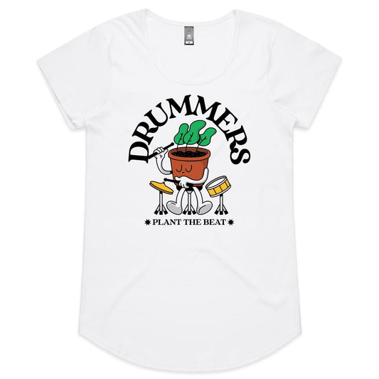 Drummers Plant The Beat - Womens Scoop Neck T-Shirt